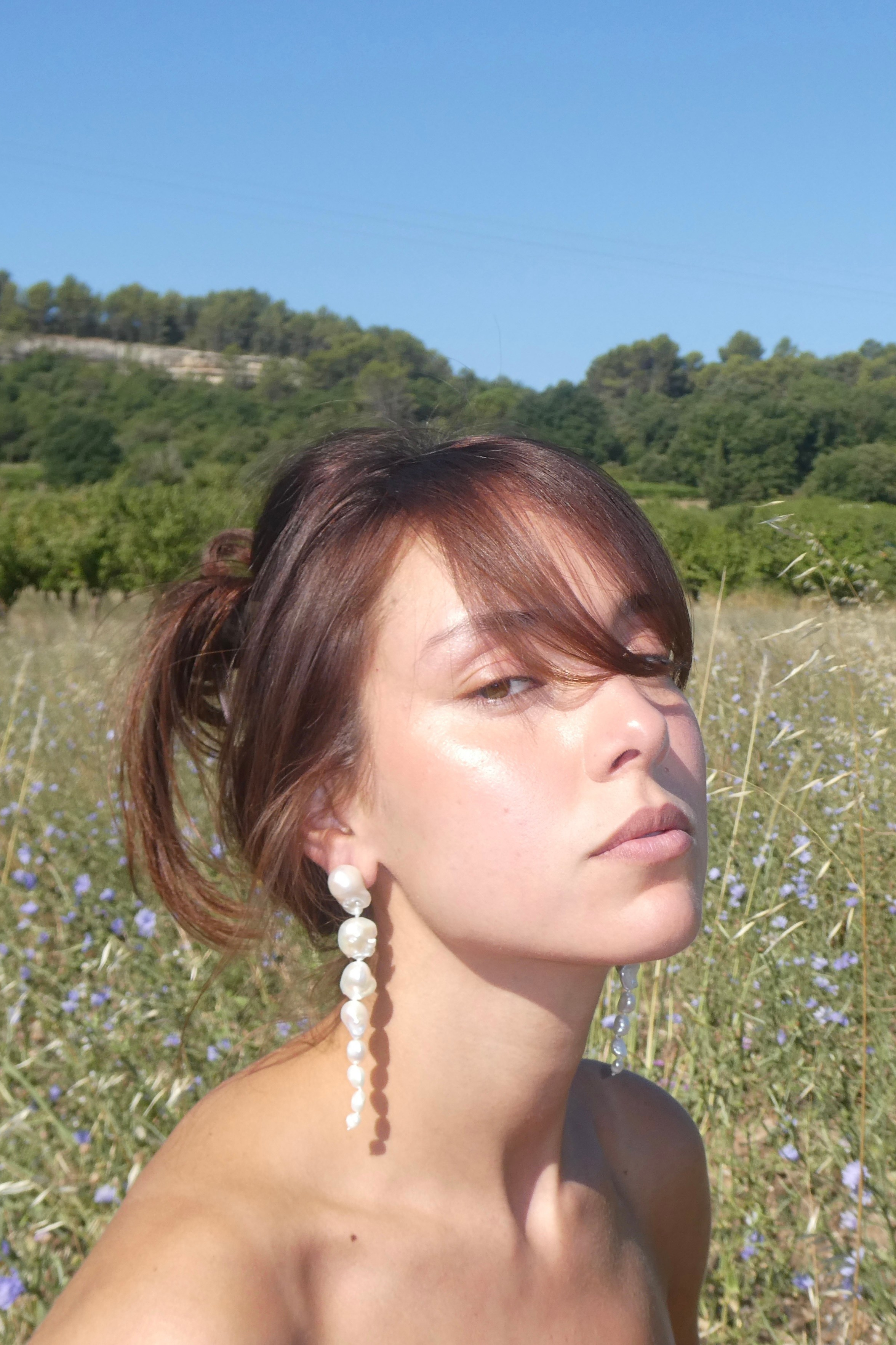 *PRE ORDER* Delphine | Cascading Baroque and Oval Pearl Earrings
