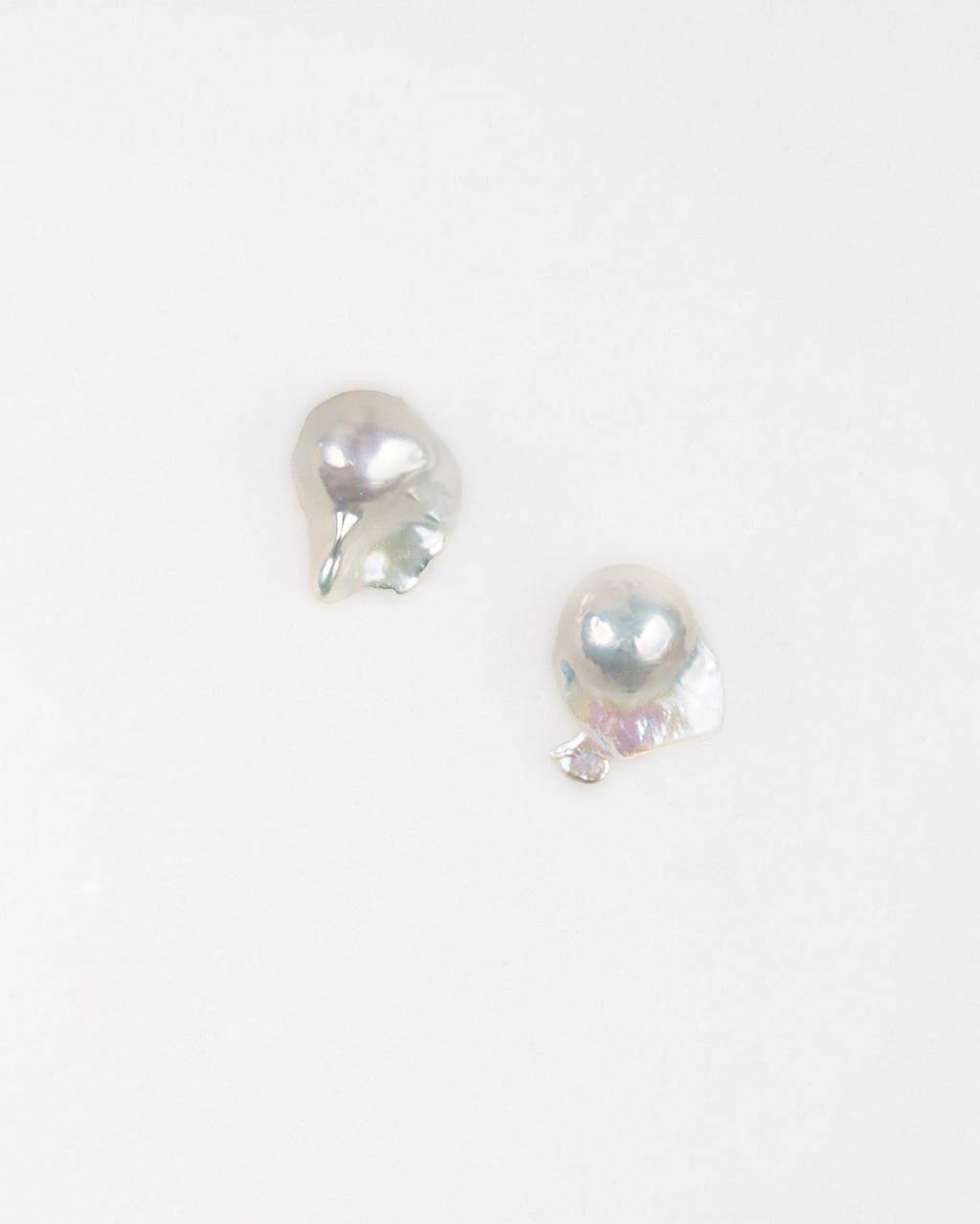 Auralen | Petit Baroque Pearl Studs in Cream