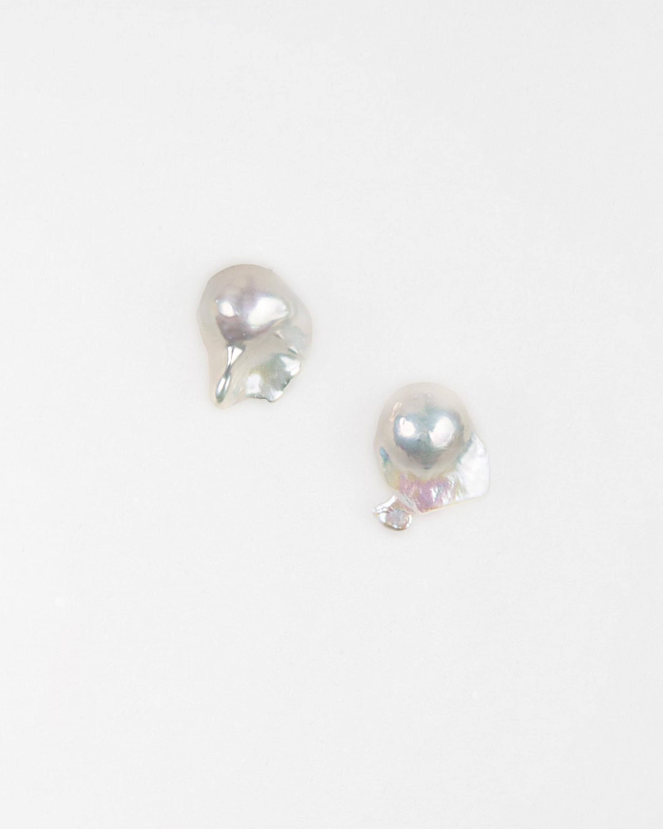 Auralen | Petit Baroque Pearl Studs in Cream