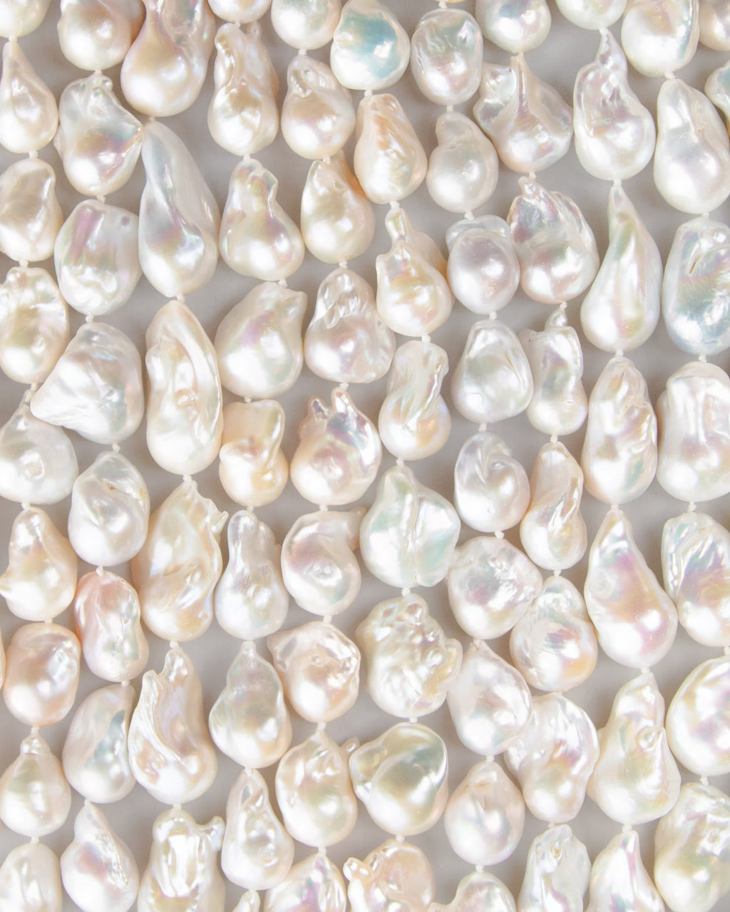 Auralen | Petit Baroque Pearl Studs in Cream